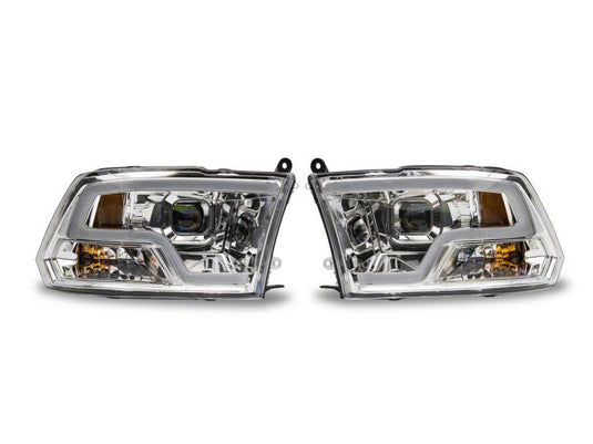 Raxiom 09-18 Dodge RAM 1500 Non-Projector LED Halo Headlights- Chrome Housing (Clear Lens)