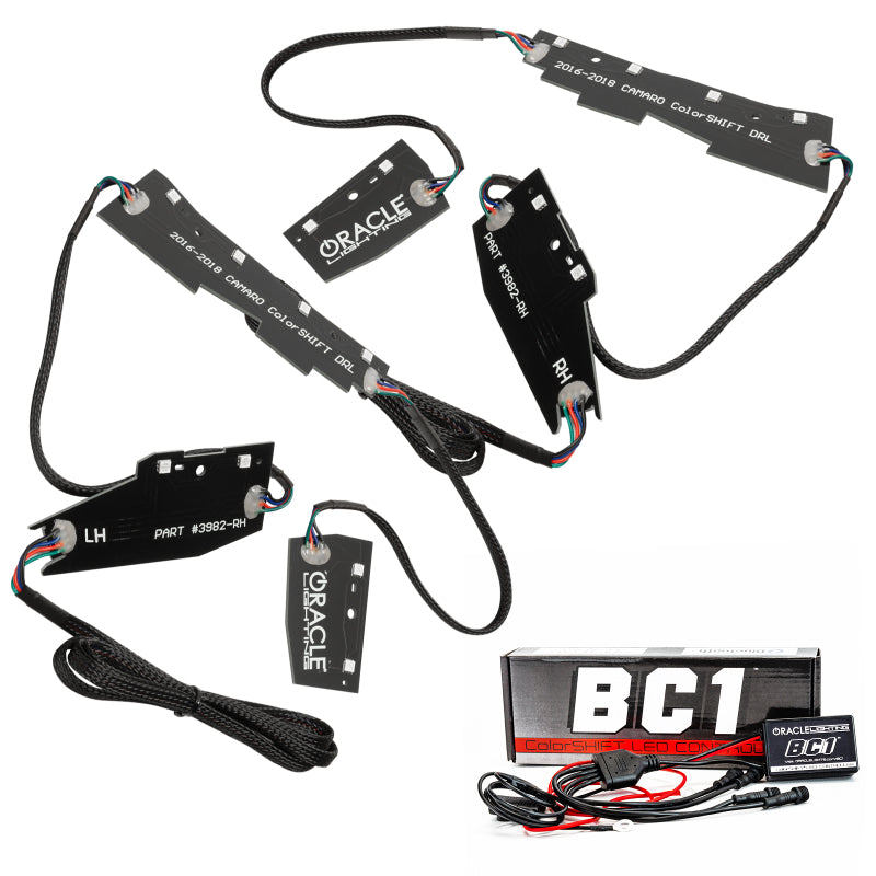 Load image into Gallery viewer, Oracle 16-18 Chevy Camaro RGB+W Headlight DRL Upgrade Kit - ColorSHIFT w/ BC1 Controller
