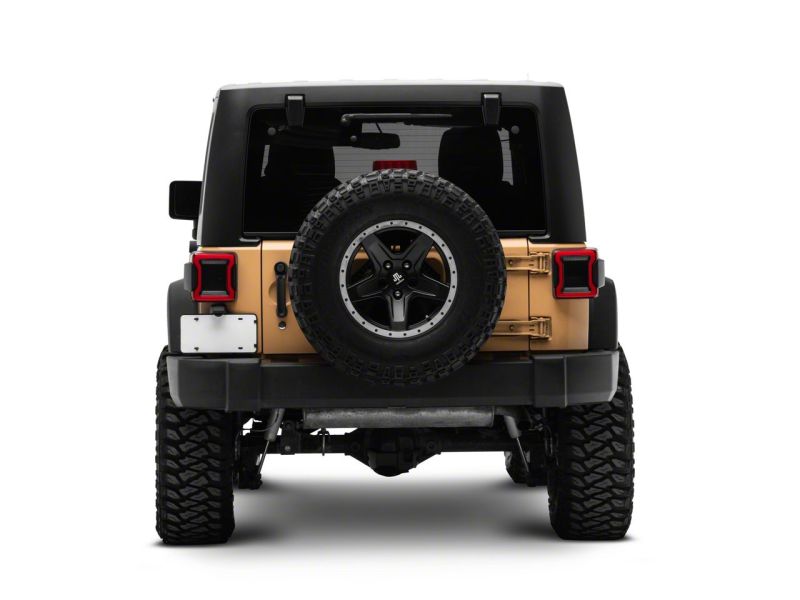 Load image into Gallery viewer, Raxiom 07-18 Jeep Wrangler JK Axial Series JL Style LED Tail Lights- BlkHousing- Red Lens
