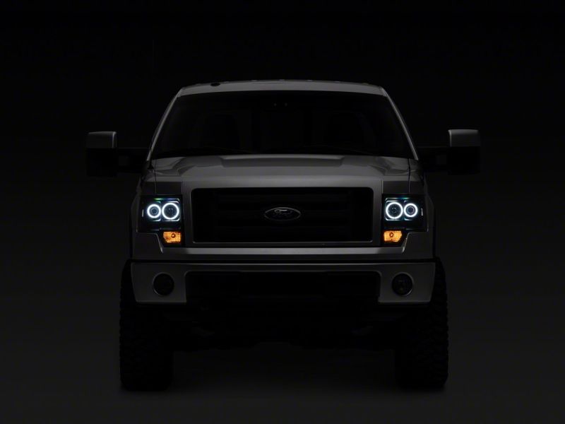 Load image into Gallery viewer, Raxiom 09-14 Ford F-150 Super White LED Halo Projector Headlights- Blk Housing (Clear Lens)
