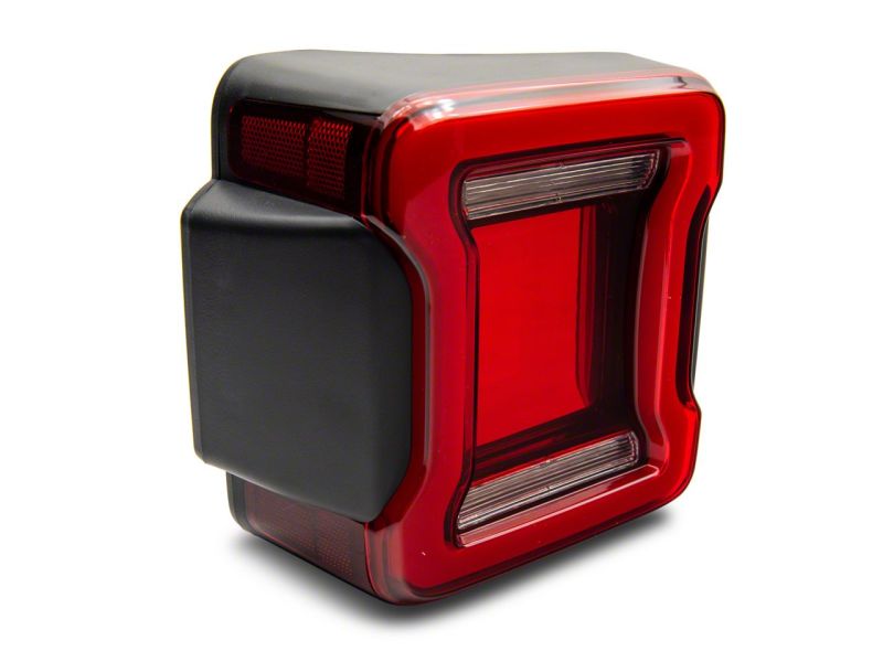 Load image into Gallery viewer, Raxiom 07-18 Jeep Wrangler JK Axial Series JL Style LED Tail Lights- BlkHousing- Red Lens
