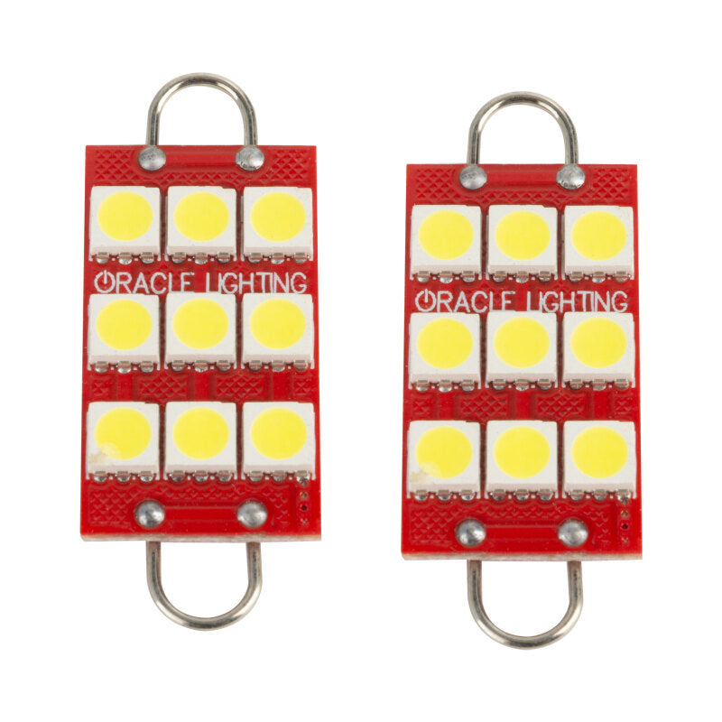 Load image into Gallery viewer, Oracle 44MM 6 LED 3 Chip - Loop Festoon Bulbs (Pair) - White
