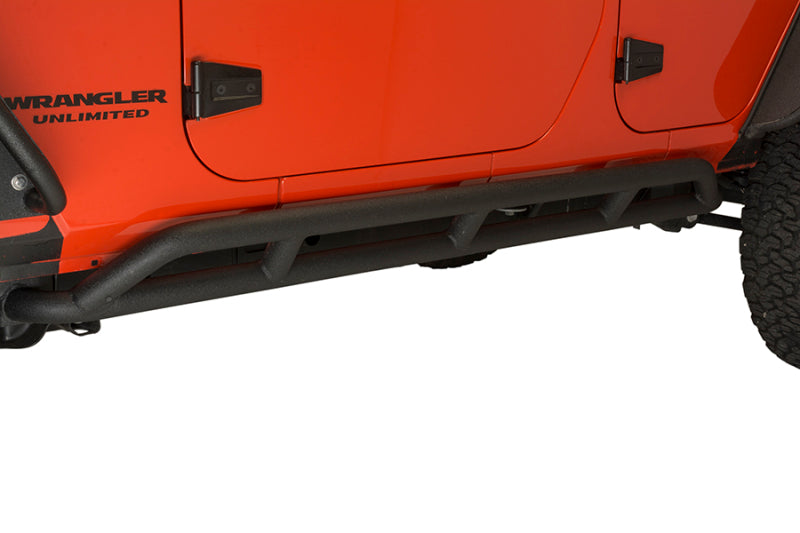 Load image into Gallery viewer, Fishbone Offroad 07-18 Jeep JK 4 Door Wrangler JK Steel Rock Sliders - Blk Textured Powdercoat
