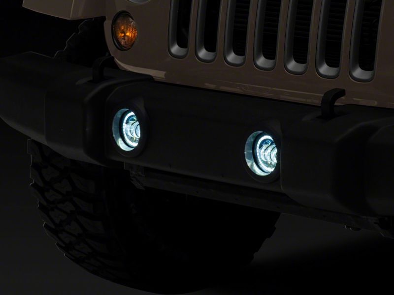 Load image into Gallery viewer, Raxiom 07-18 Jeep Wrangler JK Axial Series 4-In LED Fog Lights w/ Halo
