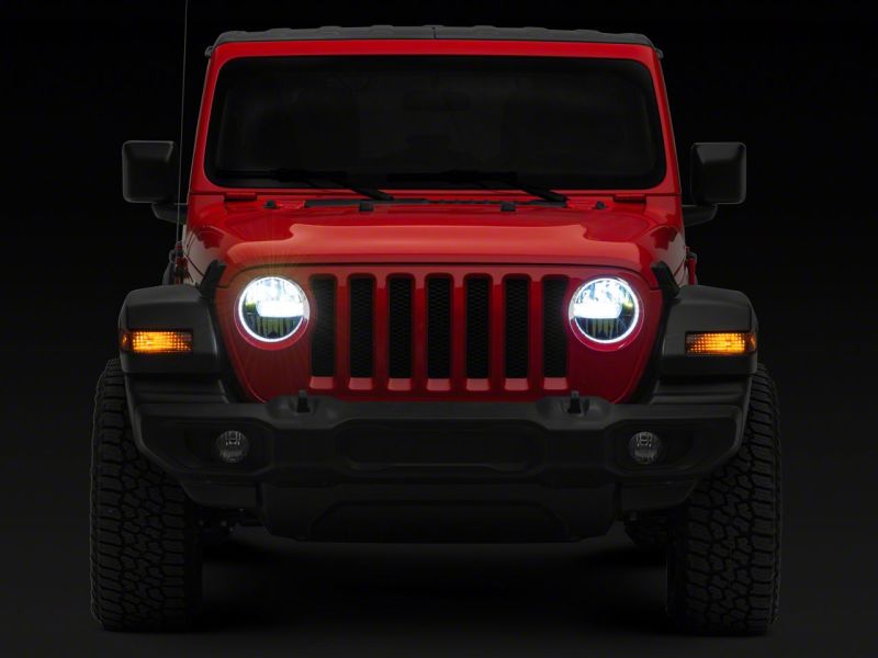 Load image into Gallery viewer, Raxiom 18-23 Jeep Wrangler JL Axial Series 9-In LED Headlights- Blk Housing (Clear Lens)
