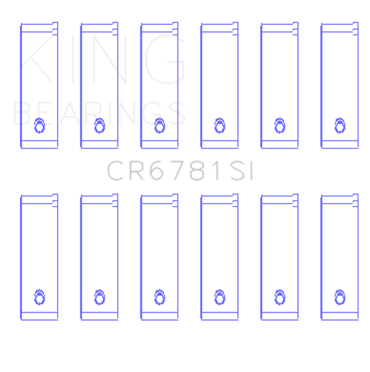 King Engine Bearings Chrysler 2.7L (Od+.002in) (Size +0.25mm) Connecting Rod Bearing Set