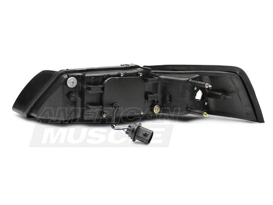 Raxiom 99-04 Ford Mustang Axial Series Projector Headlights- Black Housing (Smoked Lens)
