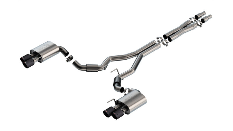 Load image into Gallery viewer, Borla 2024 Ford Mustang GT 5.0L V8 3 in ATAK Catback Non-Active Exhaust- Carbon Fiber Quad Tip
