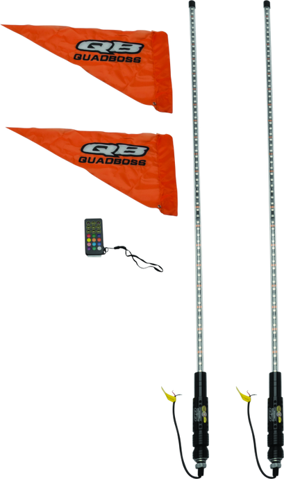 QuadBoss 4Ft Clear Dual Whip Remote