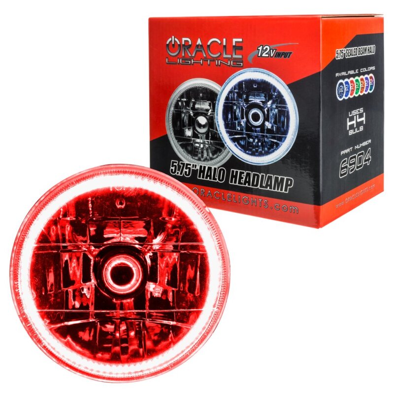 Load image into Gallery viewer, Oracle Pre-Installed Lights 5.75 IN. Sealed Beam - Red Halo SEE WARRANTY
