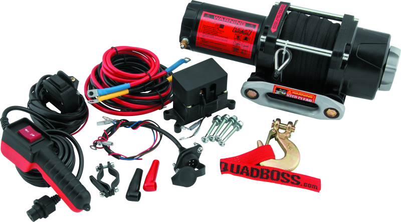Load image into Gallery viewer, QuadBoss Winch 2500Lb W/Synthetic Rope
