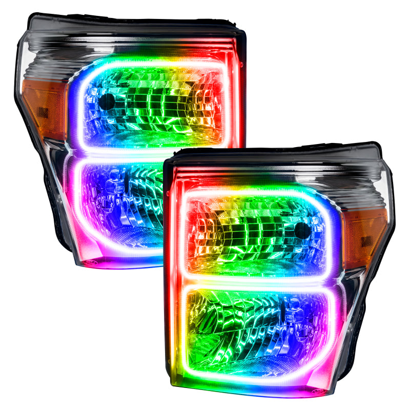 Load image into Gallery viewer, Oracle Ford F250/350 11-16 Dynamic Halo Kit - Square Ring Design - ColorSHIFT - Dynamic
