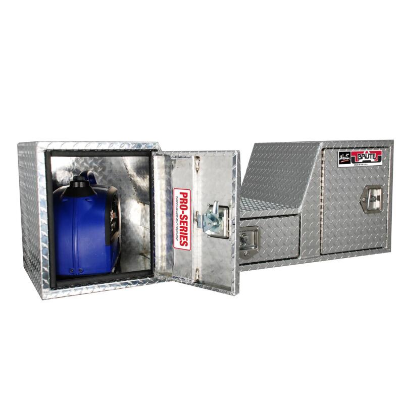 Load image into Gallery viewer, Westin/Brute V Shape Goose Neck 5th Wheel 57in Tailgate Box 1 Drawer/2 Swing Doors - Aluminum
