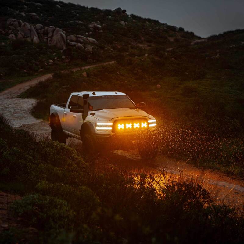 Load image into Gallery viewer, KC HiLiTES SlimLite 8in. LED Light Shield (Shield Only) - Amber
