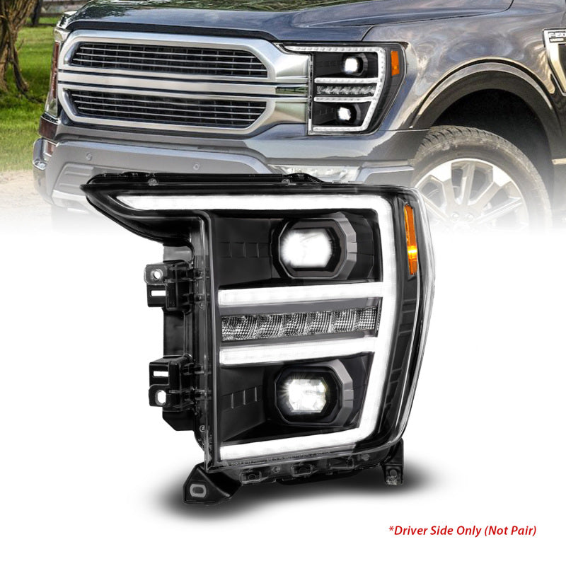 Load image into Gallery viewer, ANZO 21-23 Ford F150 LED Projector Headlight w/Switchback+Sequential - Black (Driver Side Only)
