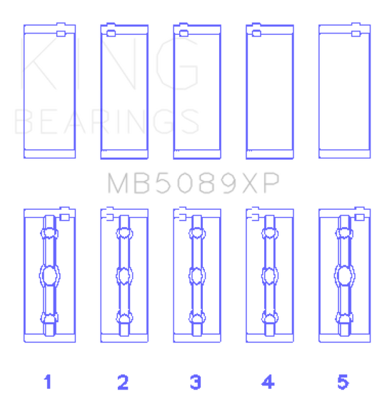 King Engine Bearings Toyota 1Rz/2Rz/3Rz (Size +.026mm) Main Bearing Set