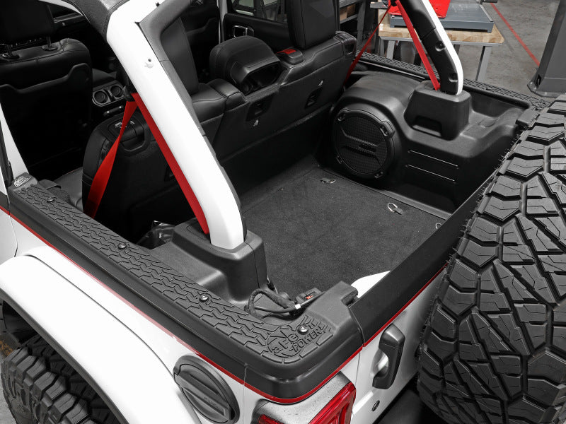 Load image into Gallery viewer, aFe 18-22 Jeep Wrangler JL (4-Door Models w/ 3-Piece Hard-Top Only) Terra Guard Tub Rail Covers
