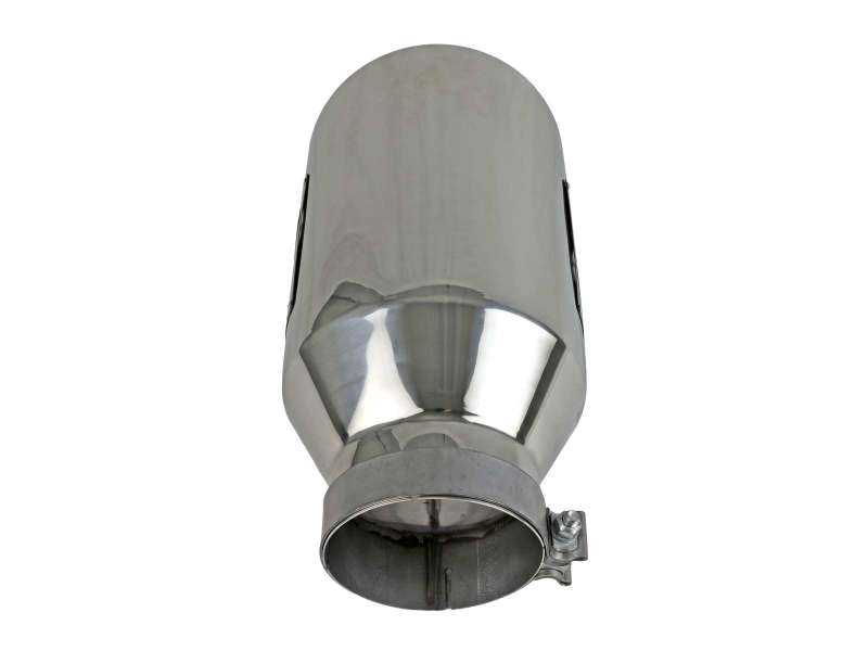 Load image into Gallery viewer, aFe Power Universal 5in Inlet 8in Outlet MACH Force-XP Clamp-On Exhaust Tip - Polished
