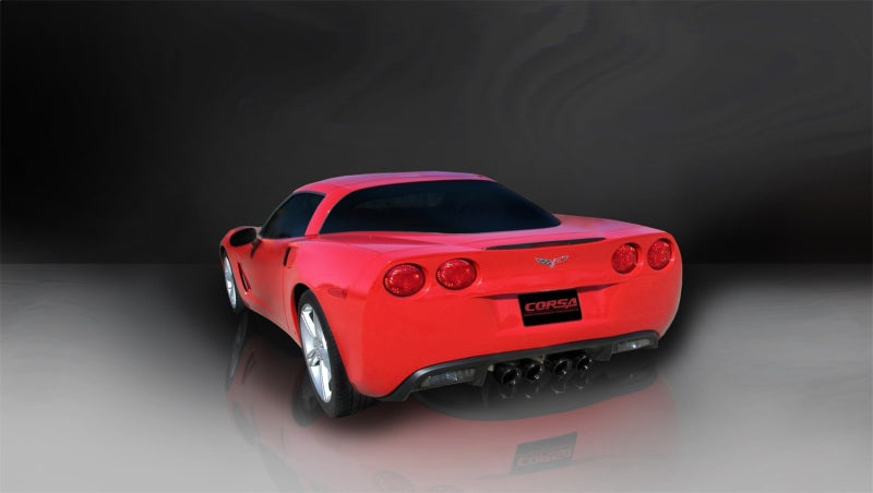 Load image into Gallery viewer, Corsa 09-13 Chevy Corvette 6.2L V8 2.5in Sport Cat-Back Dual Rear Exit w/Twin 4.0in Pol Pro-Ser Tips
