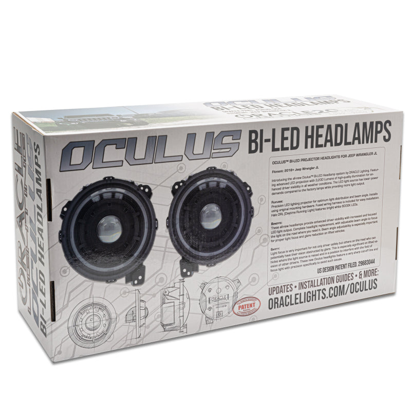 Load image into Gallery viewer, Oracle Oculus Bi-LED Projector Headlights for Jeep JL/Gladiator JT - Matte Blk - 5500K SEE WARRANTY
