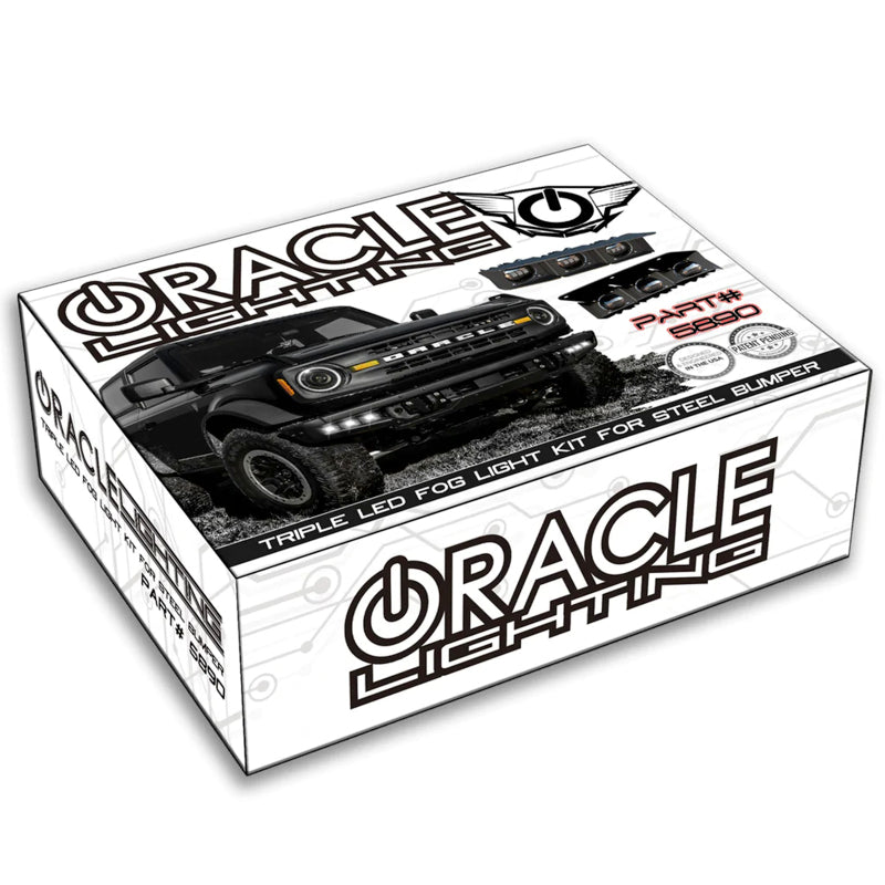 Load image into Gallery viewer, Oracle High 21-22 Ford Bronco Triple LED Fog Light kit for Steel Bumper

