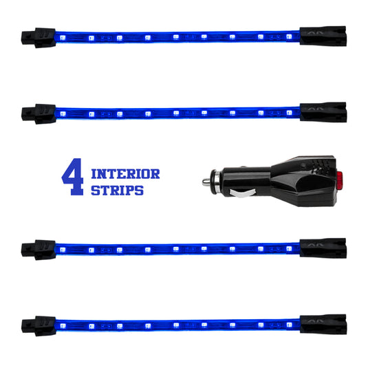 XK Glow Single Color XKGLOW UnderglowLED Accent Light Car/Truck Kit Blue - 4x8In