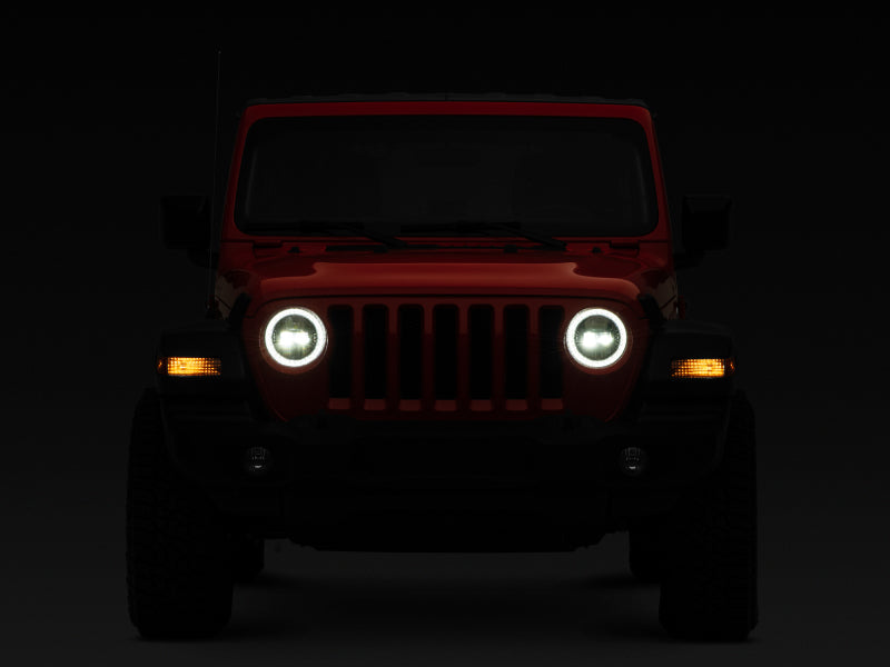 Load image into Gallery viewer, Raxiom 18-22 Jeep Wrangler JL/JT Axial Series LED Headlights- Black Housing (Clear Lens)
