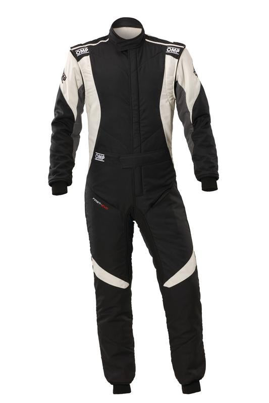 OMP FIRST EVO OVERALL my2025 FIA 8856-2018/SFI NAVY BLUE / CYAN SZ 52