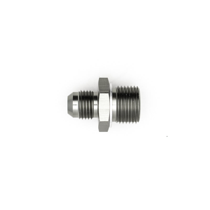 Load image into Gallery viewer, DeatschWerks 6AN Male Flare to M18 X 1.5 Male Metric Adapter (Incl Crush Washer) - Titanium
