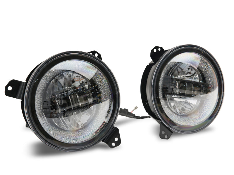 Load image into Gallery viewer, Raxiom 18-22 Jeep Wrangler JL/JT Axial Series LED Headlights- Black Housing (Clear Lens)
