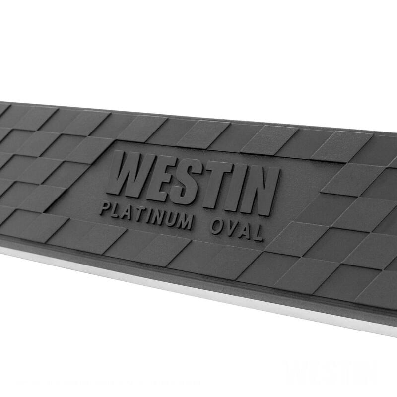 Load image into Gallery viewer, Westin 1999-2013 Chevy Silverado 1500 Crew Cab Platinum 4 Oval Nerf Step Bars - Black
