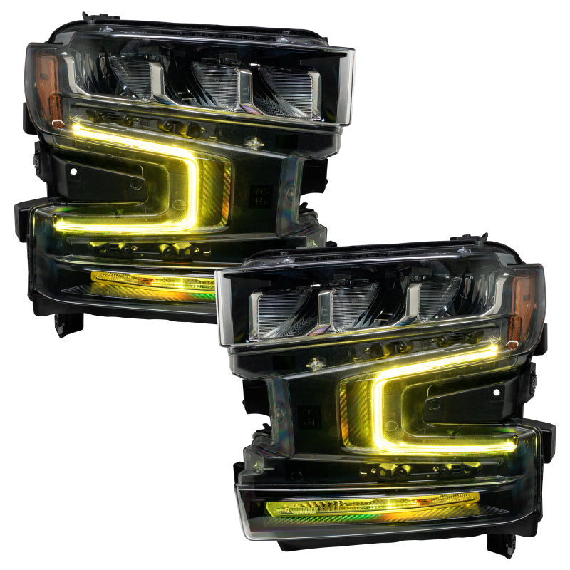 Load image into Gallery viewer, Oracle 19-21 Chevy Silverado 1500 RGB+W Headlight DRL Upgrade Kit - ColorSHIFT 2
