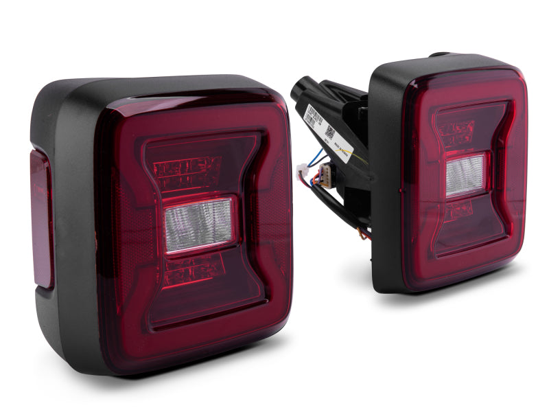 Load image into Gallery viewer, Raxiom 18-22 Jeep Wrangler JL LED Tail Lights- Black Housing - Red Lens
