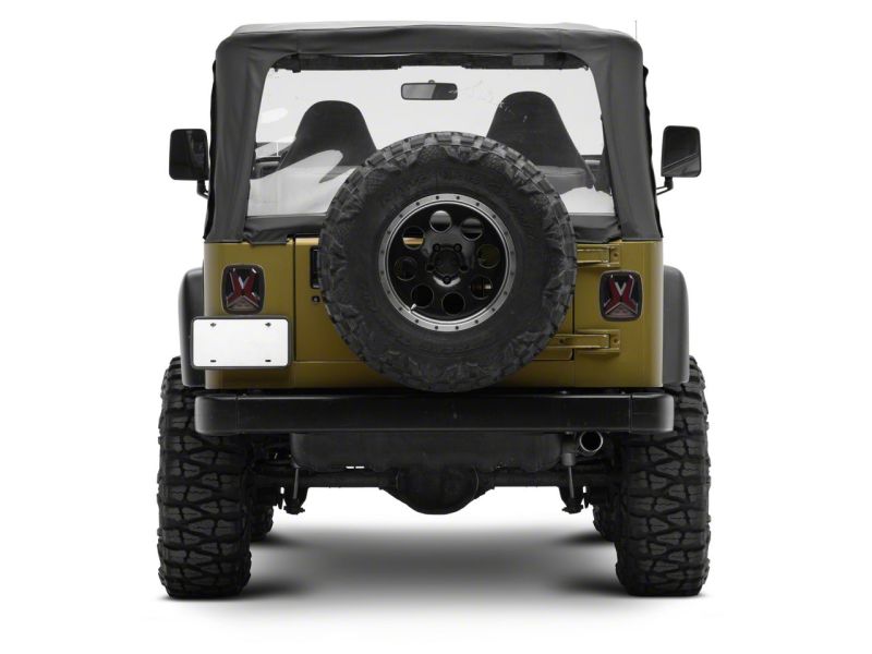 Load image into Gallery viewer, Raxiom 76-06 Jeep CJ7 Wrangler YJ &amp; TJ Gladiator LED Tail Lights- Blk Housing (Smoked Lens)
