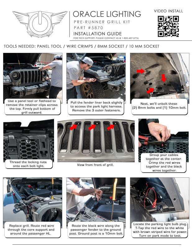 Load image into Gallery viewer, Oracle Pre-Runner Style LED Grille Kit for Jeep Gladiator JT - White
