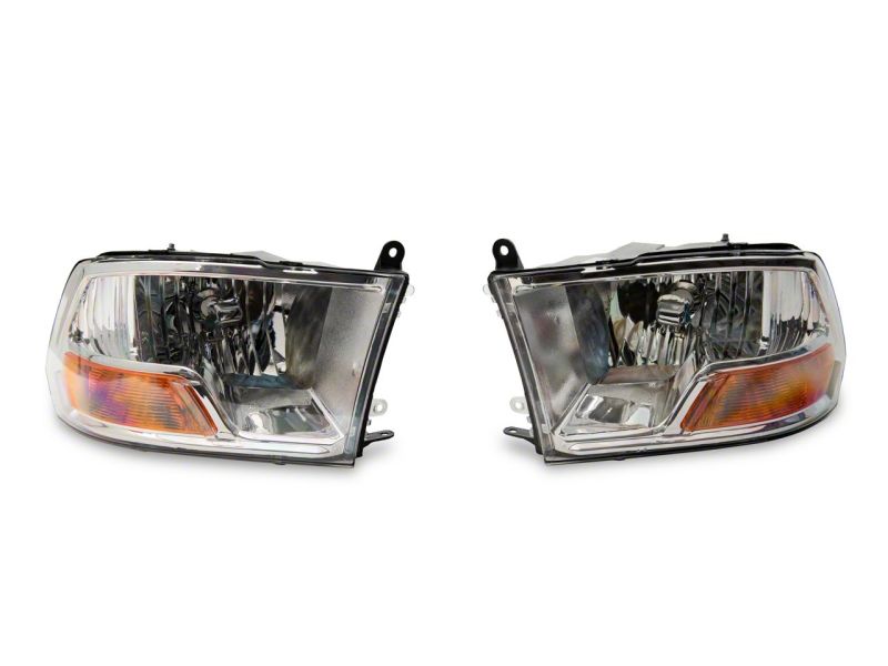 Load image into Gallery viewer, Raxiom 09-18 Dodge RAM 1500 Axial OEM Rep Headlights w/ Single Bulb- Chrome Housing (Clear Lens)
