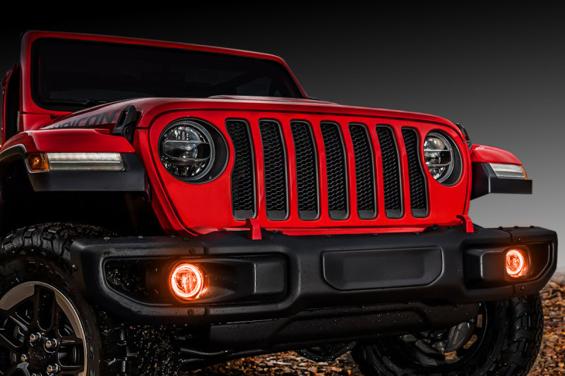 Load image into Gallery viewer, Oracle Jeep Wrangler JL/Gladiator JT LED Surface Mount Fog Light Halo Kit - ColorSHIFT
