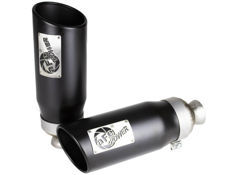 Load image into Gallery viewer, aFe MACH Force-XP 4-1/2in Steel OE Replacement Exhaust Tips - 2021+ Dodge Ram (5.7L V8) - Black
