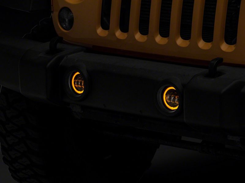 Load image into Gallery viewer, Raxiom 07-18 Jeep Wrangler JK Axial Series Halo LED Fog Lights- Amber
