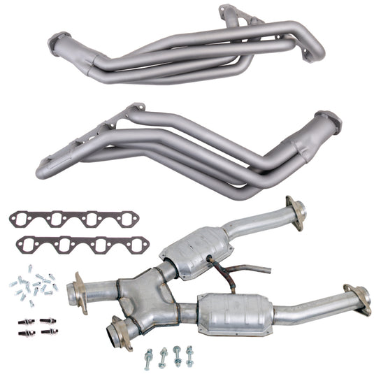 BBK 94-95 Ford Mustang 5.0L Manual Trans 1-5/8 Long Tube Headers w/Catted X-Pipe (Ti Ceramic)