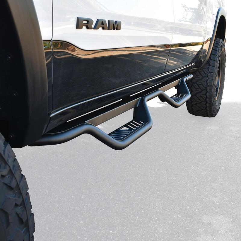 Load image into Gallery viewer, Westin 19-22 Ram 1500 Crew Cab (Excl. 19-22 Ram 1500 Classic) Outlaw Nerf Step Bars - Textured Black
