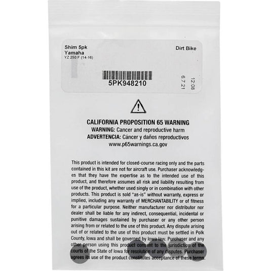 Hot Cams Shim Kits 2.100mm Thickness - 5 Pack