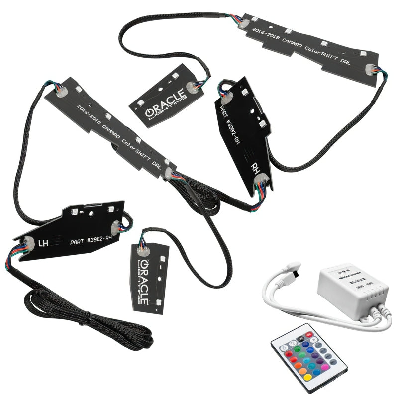 Load image into Gallery viewer, Oracle 16-18 Chevy Camaro RGB+W Headlight DRL  Kit - ColorSHIFT w/ Simple Controller

