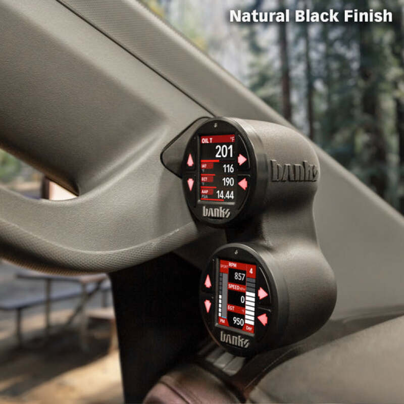 Load image into Gallery viewer, Banks Power 19-21 Chevy/GMC 1500 / 20-23 Chevy/GMC 2500/3500 - iDash Stealth Dual Pod Mount 52mm

