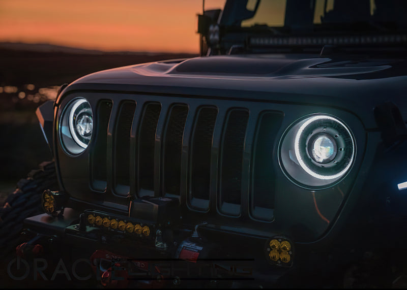 Load image into Gallery viewer, Oracle Jeep JL/Gladiator JT Oculus Bi-LED Projector Headlights - Amber/White Switchback SEE WARRANTY
