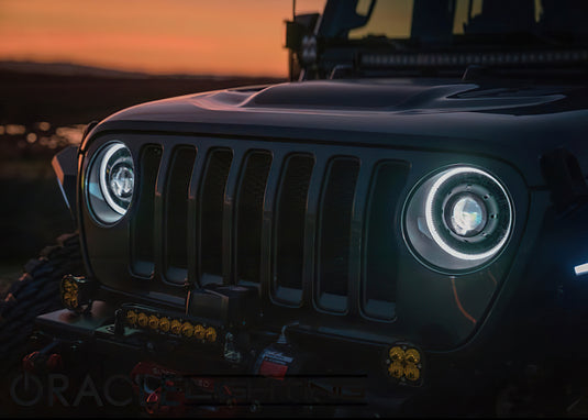 Oracle Jeep JL/Gladiator JT Oculus Bi-LED Projector Headlights - Amber/White Switchback SEE WARRANTY