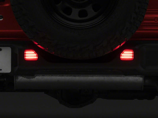 Raxiom 18-23 Jeep Wrangler JL Moab Rubicon Sahara Axial LED Rear Bumper Reflector Lights- Clear