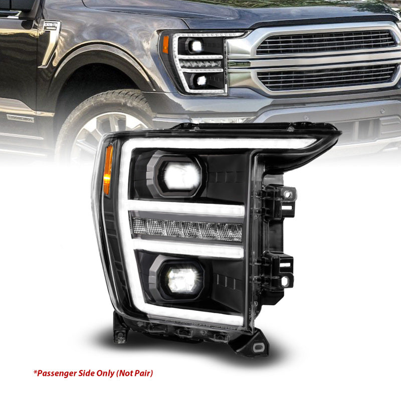 Load image into Gallery viewer, ANZO 21-23 Ford F150 LED Projector Headlight w/Switchback+Sequential - Black (Passenger Side Only)

