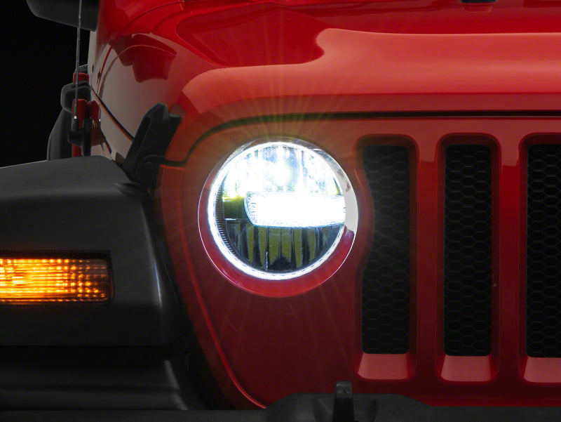 Load image into Gallery viewer, Raxiom 18-23 Jeep Wrangler JL Axial Series 9-In LED Headlights- Blk Housing (Clear Lens)
