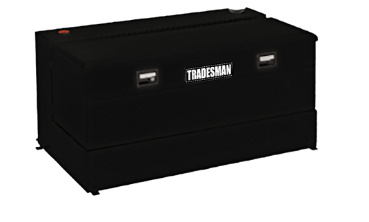 Tradesman Steel L-Shape Liquid Storage Tank Combo (56in. / 90 Gallon Capacity) - Black